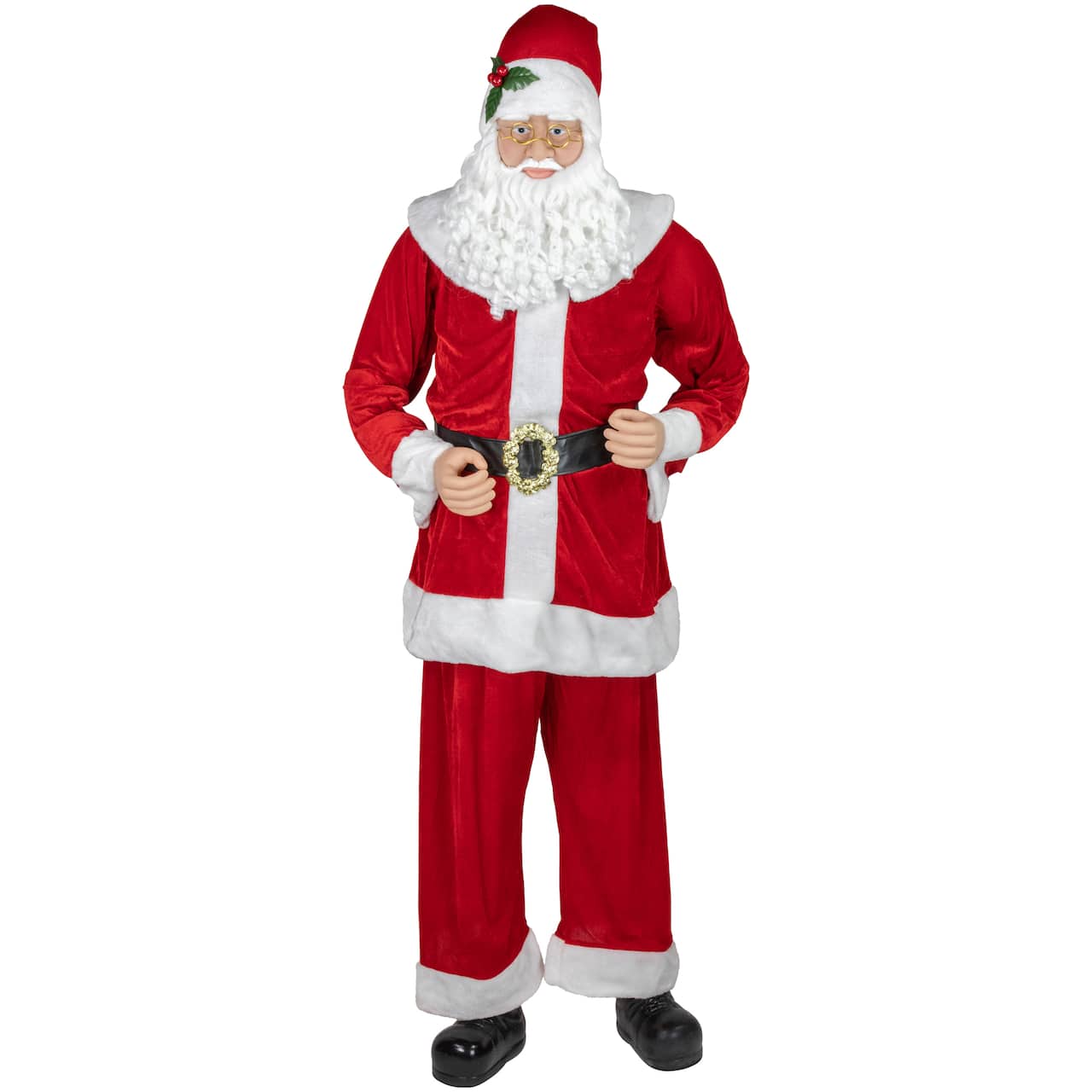 6ft. Life-Size Plush Santa Claus Standing or Sitting Christmas Figure